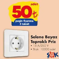 NİLSON SELENE BEYAZ TOPRAKLI PRİZ fiyat ve kampanya bilgisi